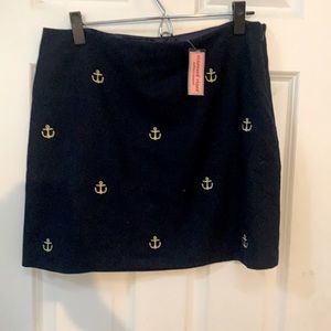Navy Blue Anchor Skirt